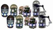Tomy, Omnibot, Hearoid, OOM, Omnibot MK II, Robots, Omnibot 2000, Verbot, Chatbot, Omni, Crackbot, R.A.D., Buster, Maxx Steele, Hero, Robie Sr, Robots 80, Armatron, Rumble Robots, R2D2, Lost In Space, B9, Tomy Robots, Radio Shack Robots