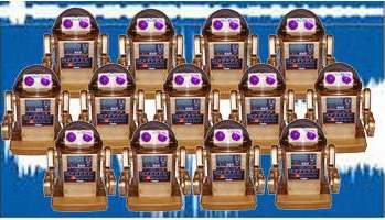 Tomy, Omnibot, Hearoid, OOM, Omnibot MK II, Robots, Omnibot 2000, Verbot, Chatbot, Omni, Crackbot, R.A.D., Buster, Maxx Steele, Hero, Robie Sr, Robots 80, Armatron, Rumble Robots, R2D2, Lost In Space, B9, Tomy Robots, Radio Shack Robots